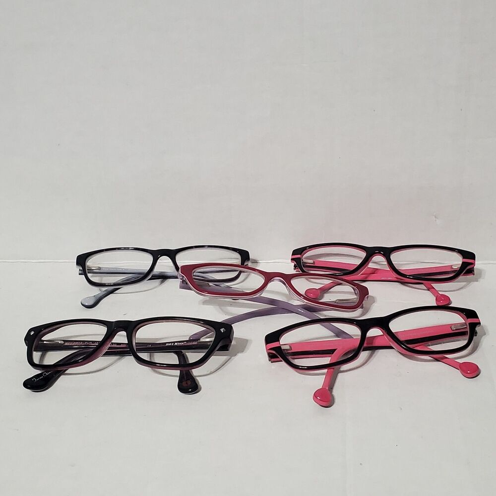 Kids Eyeglasses Lot of 5 - Hello Kitty Lisa Loeb Hot Kiss Different Brands Girls